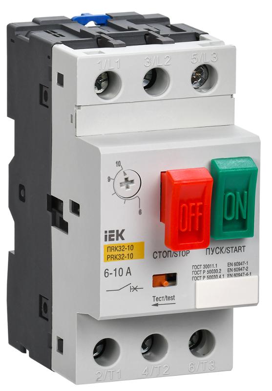 Пускатель ручной кнопочный ПРК32-10 In=10A Ir=6-10A Ue 660В | DMS11-010 | IEK — IEK (ИЭК)