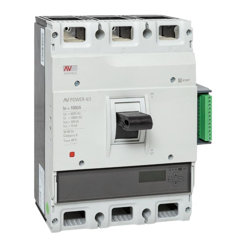Выключатель автоматический AV POWER-4/3 1000А 100kA ETU6.2 AVERES | mccb-43-1000H-6.2-av | EKF — EKF