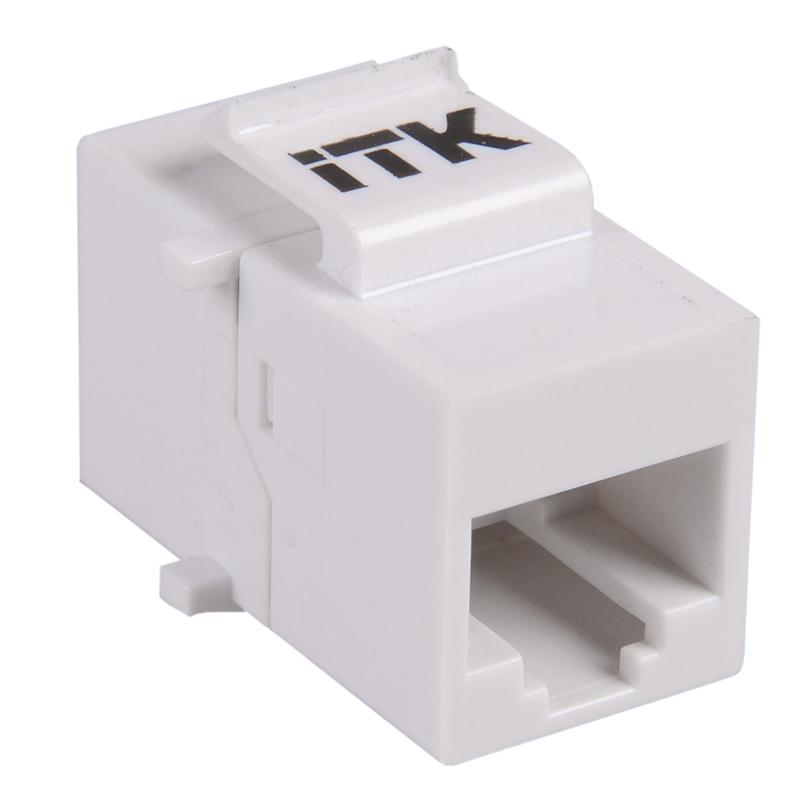 Проходной адаптер кат.5E UTP, RJ45-RJ45, тип Keystone Jack | CS7-1C5EU | ITK — ITK