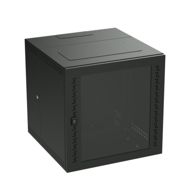 Шкаф телекоммуникационный навесной,12U (600х600х650) дверь стекло, RAL9005 | R5STI1265GSB | DKC — фото 1 | Sento