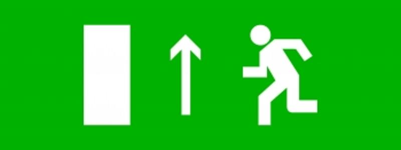 Пиктограмма "Направление прямо" 320х120мм (для EXIT, SAFEWAY-40) | pkal-01-05 | EKF — миниатюра 1