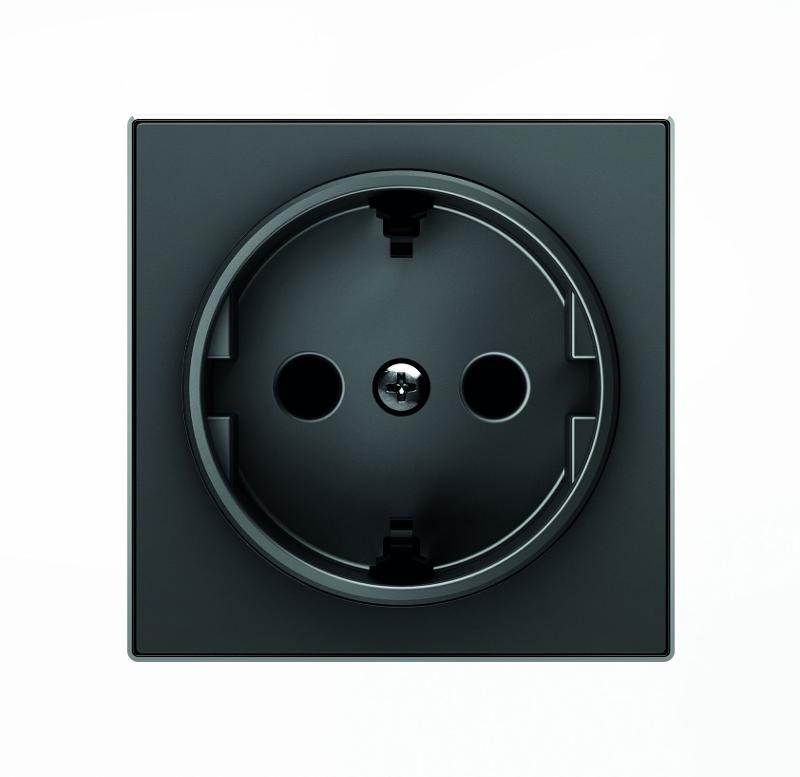 Накладка для розетки SCHUKO, серия SKY, цвет чёрный бархат|2CLA858800A1501| ABB — ABB
