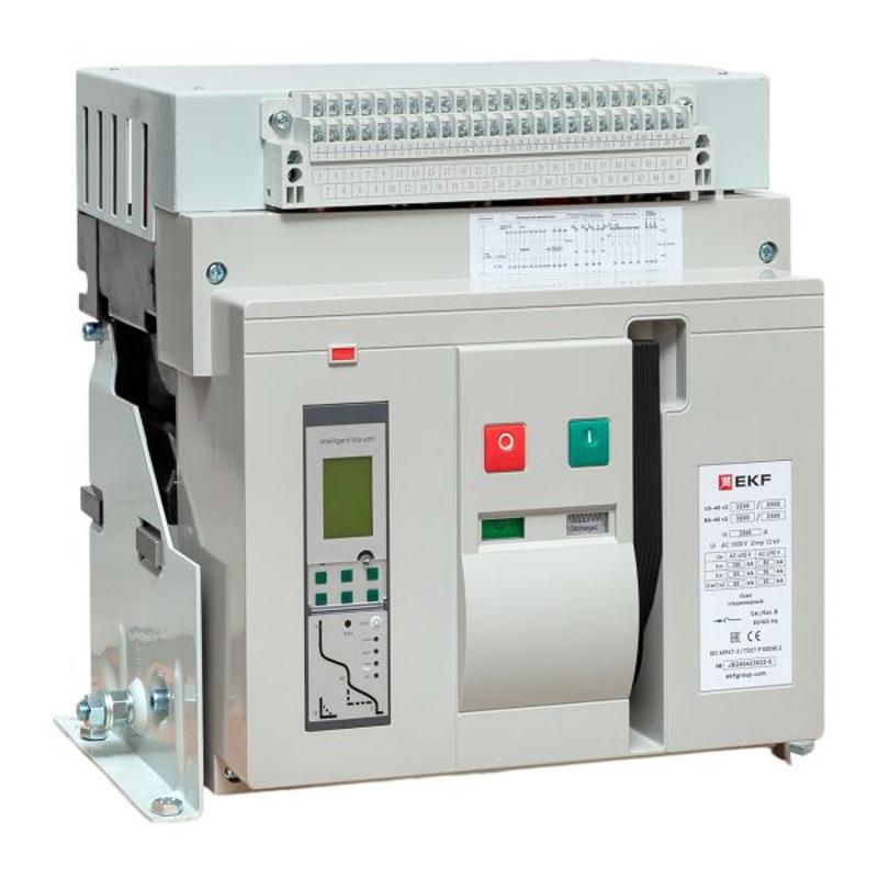 Выключатель автоматический ВА-45 3200/2500А 3P 100кА стационарный v2 | mccb45-3200-2500-v2 | EKF — EKF