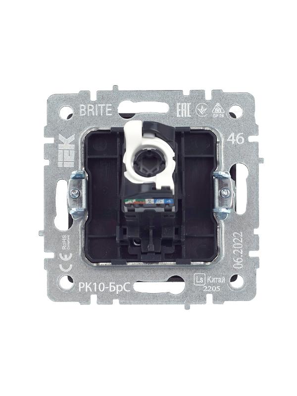 BRITE Розетка компьютерная RJ45 кат.5E РК10-БрС сталь | BR-K10-1-K46 | IEK — миниатюра 13