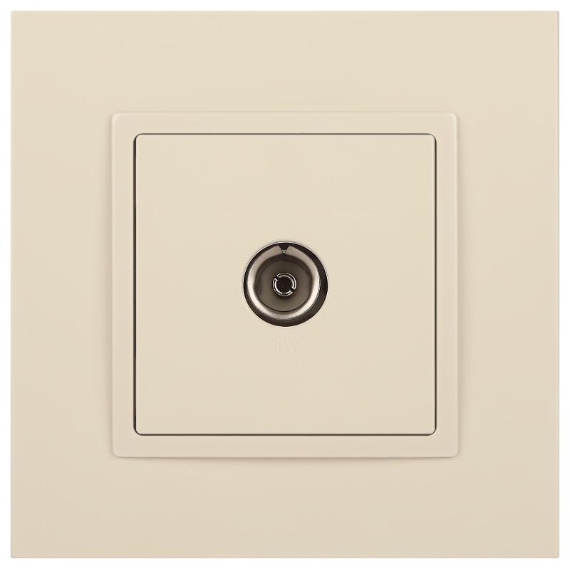 14-3101-02 Розетка TV одиночная, IP20, Эра Elegance, сл.кость | Б0034291 | ЭРА — миниатюра 4