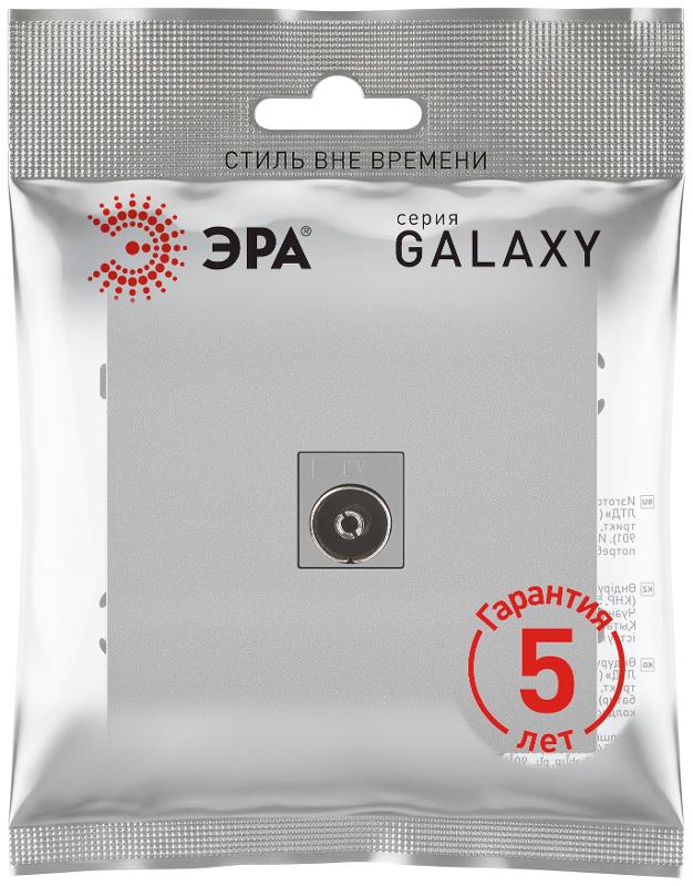Розетка Galaxy 15-3101-03 TV одиночная IP20 алюминий | Б0070719 | ЭРА — миниатюра 2