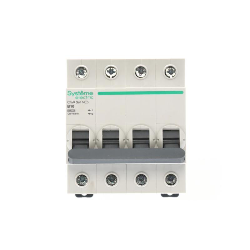 Выключатель автоматический четырёхполюсный 10A B 6kA City9 | C9F16410 |Systeme Electric — миниатюра 3