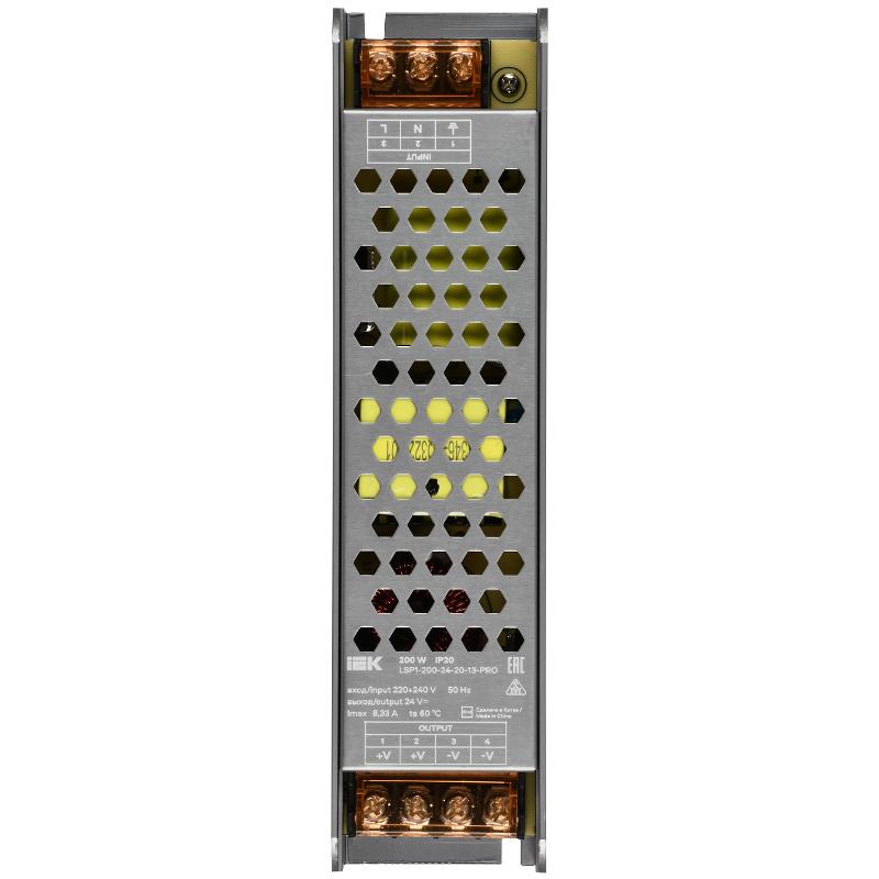 Драйвер LED ИПСН-PRO 200Вт 24В блок - клеммы IP20  | LSP1-200-24-20-13-PRO | ИЭК — миниатюра 2