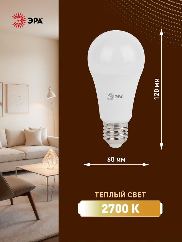 Лампа светодиодная LED A60-17W-827-E27 | Б0031699 | ЭРА — миниатюра 3