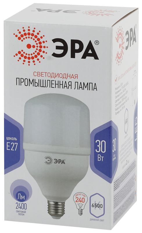 Лампа светодиодная промышленная LED POWER T100-30W-6500-E27 ЭРА (диод, колок, 30 Вт, хол, E27) (20/600) | Б0049597 | ЭРА — миниатюра 2