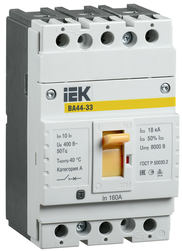 Авт. выкл. ВА44 33 3Р 63А 15кА | SVA4410-3-0063 | IEK — миниатюра 2