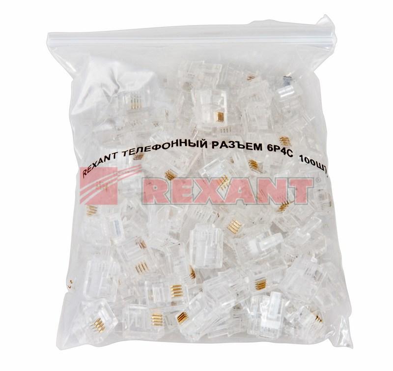 Джек телефонный  6P4C | 05-1012 | REXANT — миниатюра 2