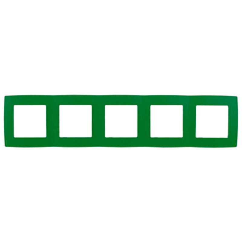 Рамка на 5 постов 12-5005-27  ,  зелёный  |Б0019424 | ЭРА — фото 1 | Sento