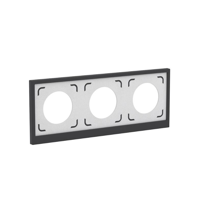 Рамка 3 поста IP44, KANT, черный уголь | 7012946 | DKC — миниатюра 2