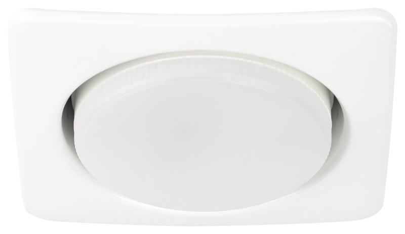 Светильник встраиваемый точечный под лампу GX53 KL71 WH /1 (к) квадр., 220V, 13W, белый | Б0048960 | ЭРА — миниатюра 1