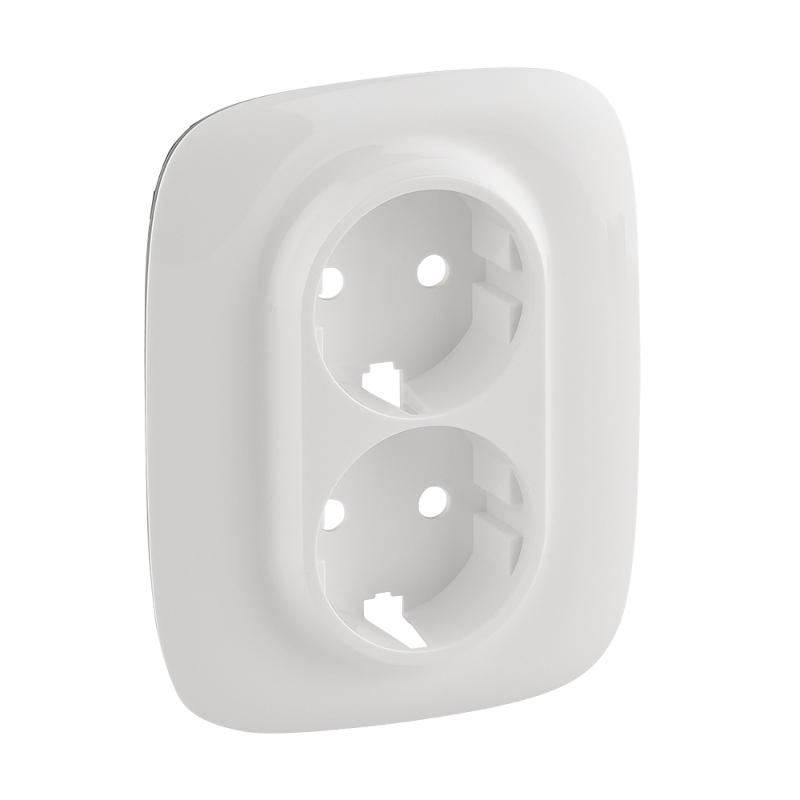 Valena ALLURE Белый Накладка розетки с/з 2-ной | 754955 | Legrand — Legrand