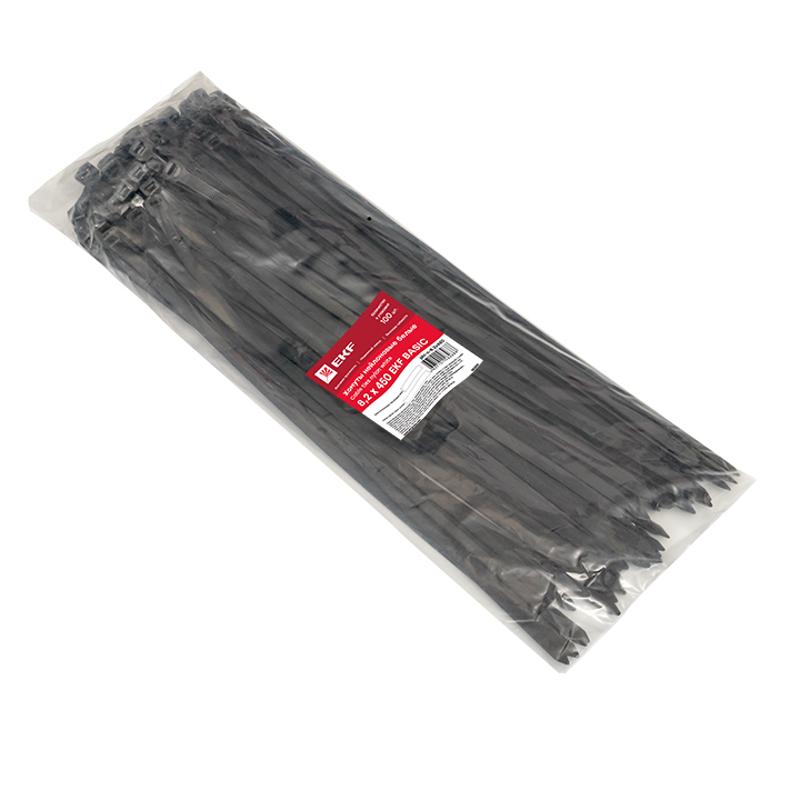 Хомут нейлоновый ЧЕРНЫЙ 8,2х450 (уп./100шт) EKF PROxima | plc-cb-8.2x450 | EKF — миниатюра 3