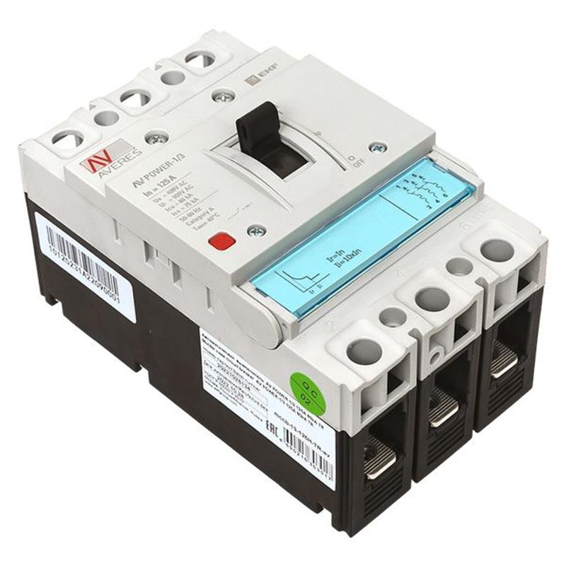 Выключатель автоматический AV POWER-1/3 125А 80kA TR AVERES | mccb-13-125H-TR-av | EKF — миниатюра 16