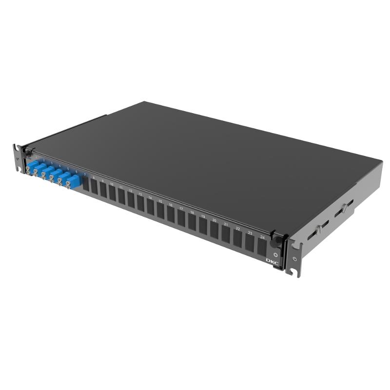 Оптическая полка выдвижная 1U с адатерами 6 х duplex LC OS2 в комплекте с лицевой панелью, пигтейлами, сплайс-кассет(ой/ами) и гильзами КДЗС | RNFP9DL — DKC (ДКС)