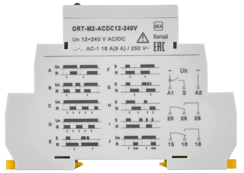 Реле времени ORT многофункциональное 2 конт. 12-240 В AC/DC  | ORT-M2-ACDC12-240V | IEK — миниатюра 3