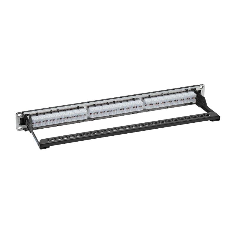 Патч-панель 19",1U,CAT6, 24 модуля RJ45, неэкранированная | RN6PPU24 | DKC — миниатюра 2