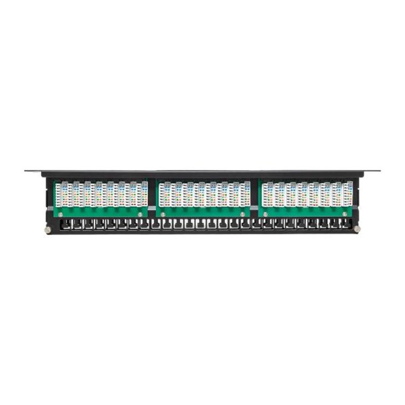 Патч-панель высокой плотности TERACOM PRO 19'' Cat.5E 1U неэкранированная UTP 48 портов RJ-45 Dual IDC с органайзером | TRP-PPNL-5EUTP-C1U48 | EKF — миниатюра 4