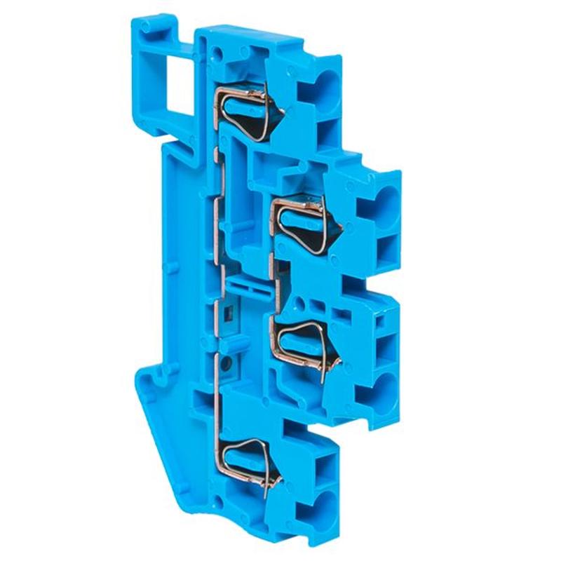 Колодка клеммная пружинная двойная JXB-ST-2.5 26А синяя EKF | plc-jxb-st-2.5-4-2-blue | EKF — EKF