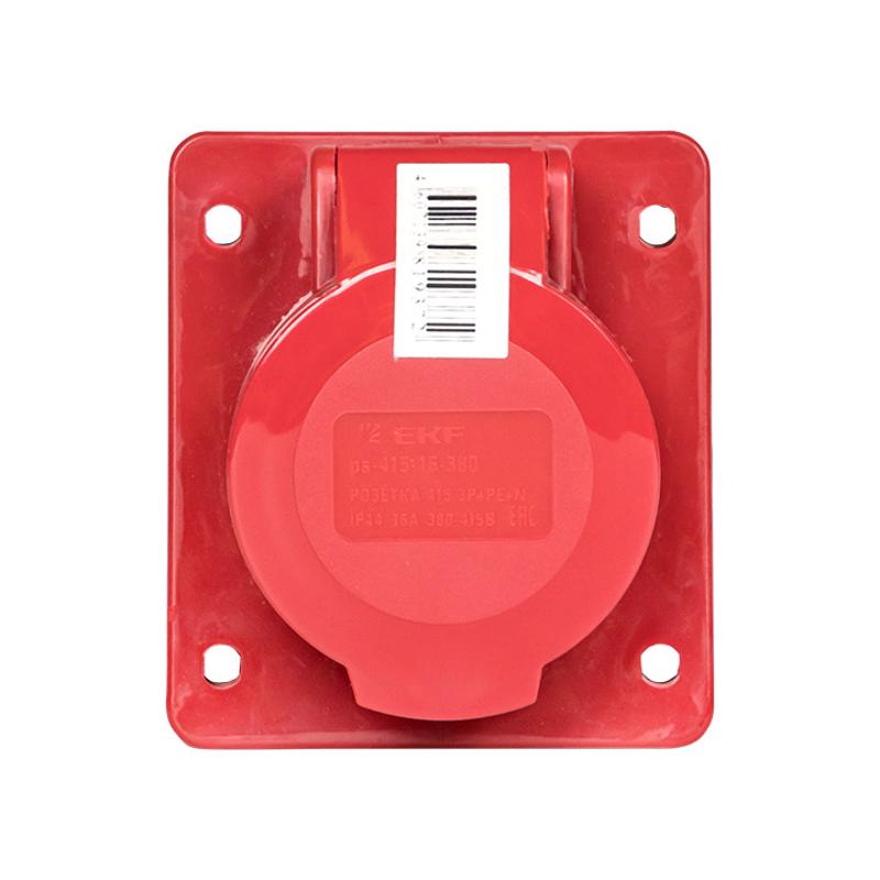 Розетка стационарная внутренняя 415 3Р+РЕ+N 16А 380В IP44 EKF PROxima | ps-415-16-380 | EKF — миниатюра 3