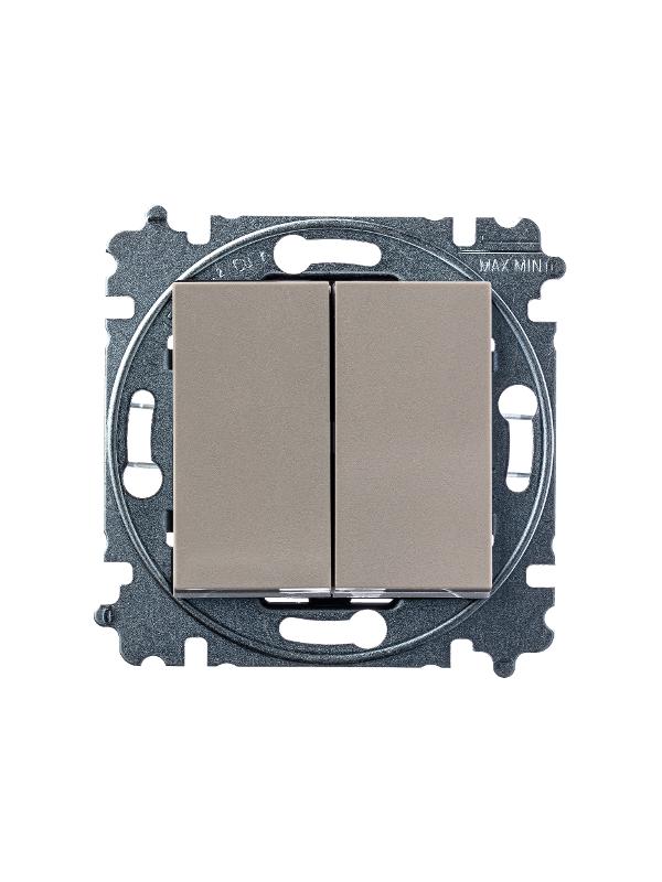 ABB Levit Кофе макиато / белый Переключатель 2-кл. | 3559H-A52445 18W | 2CHH595245A6018 | ABB — миниатюра 2
