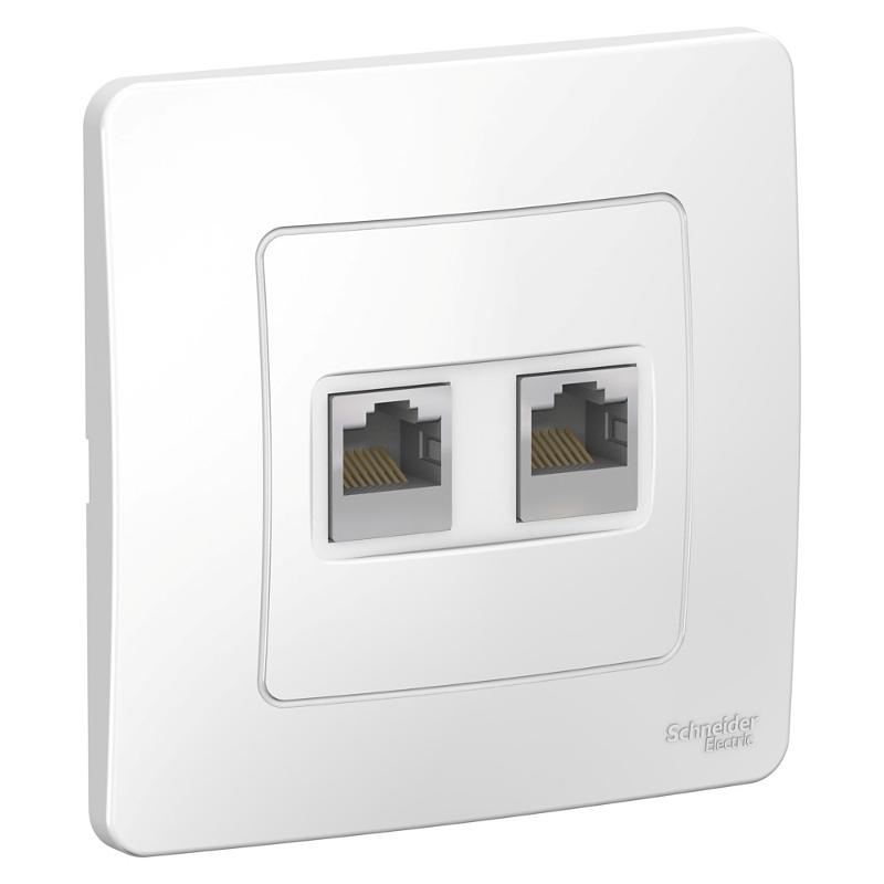 Blanca Белый С/У Розетка 2-ая компьютерная RJ45 | BLNIS045451 | SE — Systeme Electric