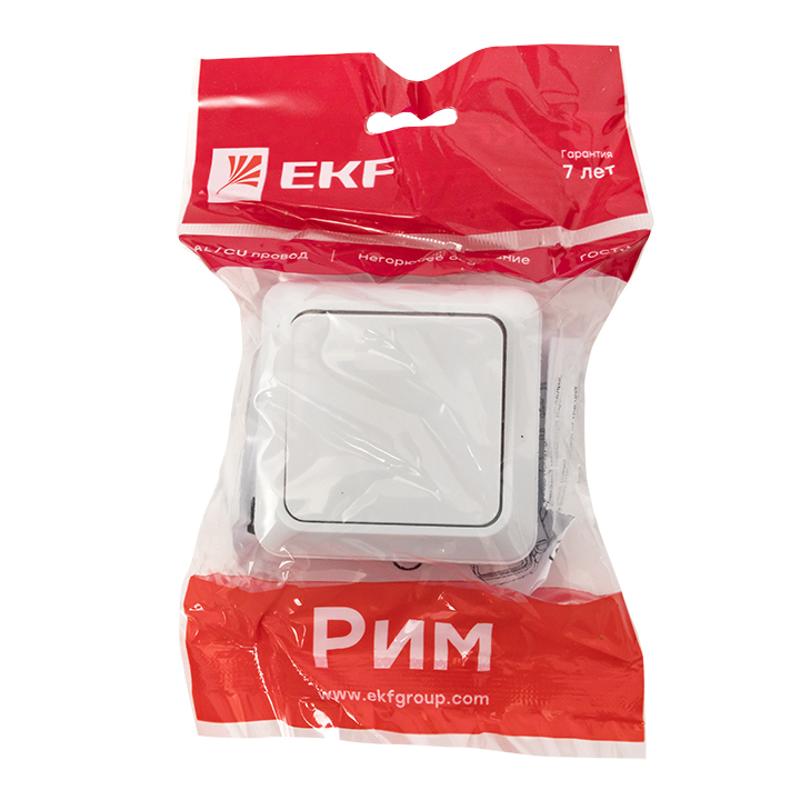Рим Выключатель 1-клавишный 10А белый EKF | ENV10-021-10 | EKF — миниатюра 5