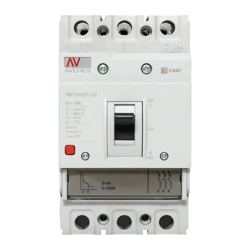 Выключатель автоматический AV POWER-1/3  16А 80kA TR AVERES | mccb-13-16H-TR-av | EKF — миниатюра 8