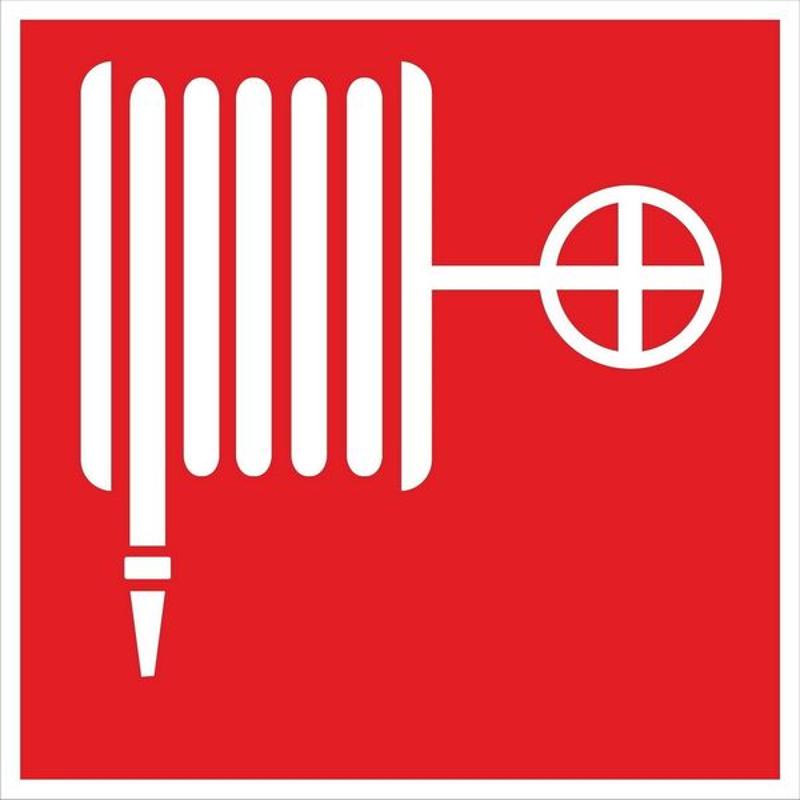 Знак F 02 "Пожарный кран" 150х150 мм, пленка самоклеящаяся ГОСТ Р 12.4.026-2001 | an-f-02 | EKF — EKF