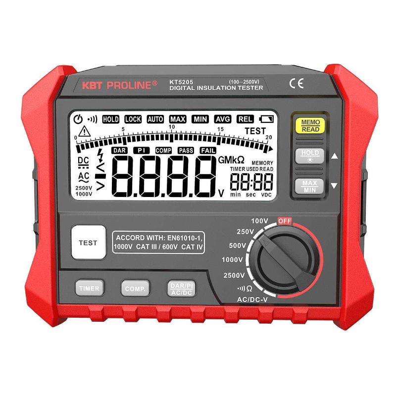 Мегаомметр цифровой KT 5205 серия "PROLINE" | 89639 | КВТ — КВТ