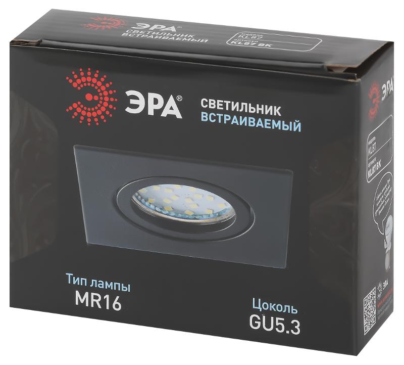 Светильник встраиваемый алюминиевый KL87 BK MR16/GU5.3 черный | Б0054353 | ЭРА — миниатюра 3