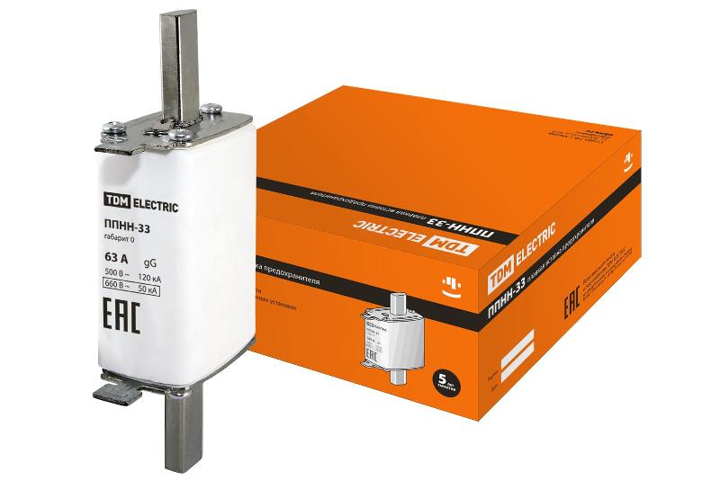 Предохранитель ППНН-33 габ.0,  63А  | SQ0713-0014 | TDM — TDM ELECTRIC