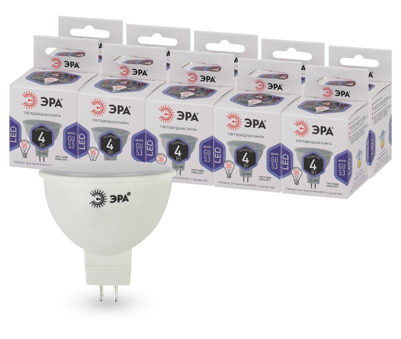 Лампа светодиодная LED MR16-4W-860-GU5.3 (диод, софит, 4Вт, холод, GU5.3) (10/100/3200) | Б0049068 | ЭРА — миниатюра 4