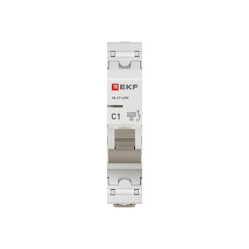 Выключатель автоматический ВА 47-63N 1P 1А (C) 4,5 кА PROXIMA |M634101C|EKF — миниатюра 4