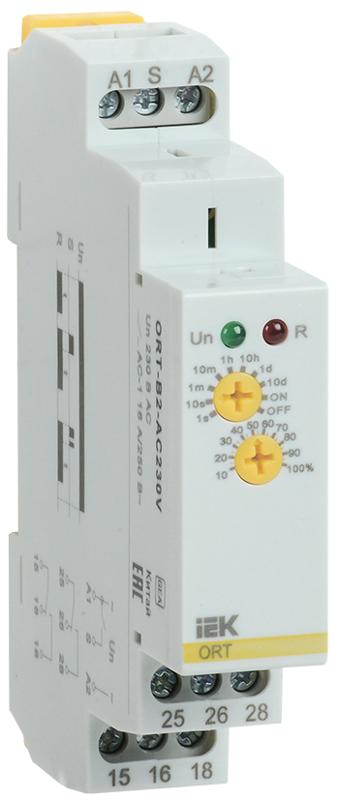 Реле задержки выключения ORT. 2 конт. 230 В AС  | ORT-B2-AC230V | IEK — миниатюра 1