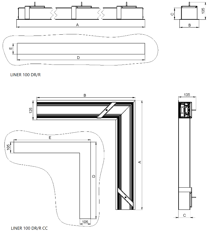 Светильник светодиодный LINER 100 DR/R (610/610) 840 WH CC | 1474001990 | Световые Технологии — миниатюра 4