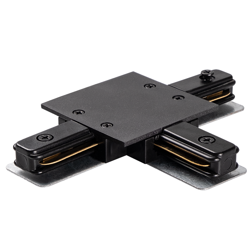 Коннектор для встраиваемого шинопровода черный T-образный PTR/R CT-BL | .5031890 | Jazzway — миниатюра 1