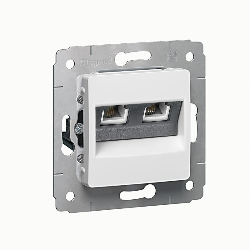 Cariva Белый Розетка ТЛФ 2-ая | 773639 | Legrand — Legrand