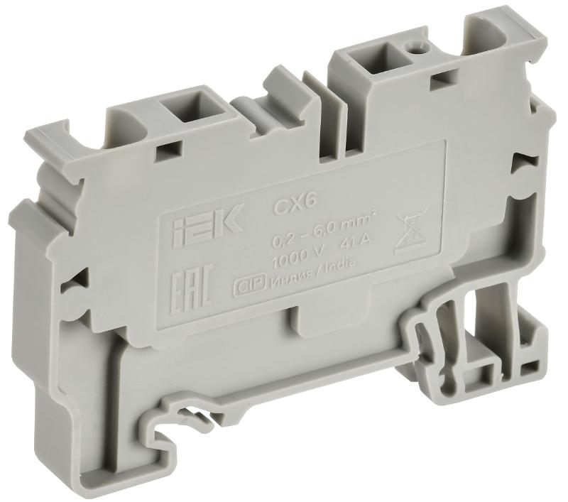 ARMAFIX Клемма пруж. CX6 6мм2 проходная серая | AF-CT40-00-K03-006 | IEK — миниатюра 2