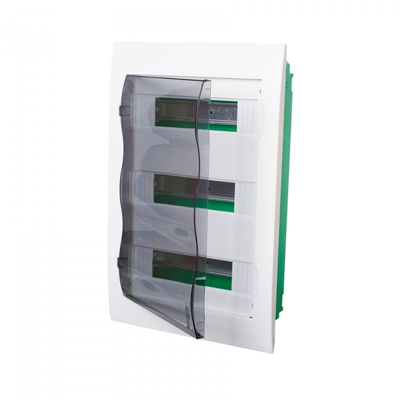 Корпус встраиваемый City9 Box прозрачная дверь 3ряд/36мод | EZ9E312S2FRU | SE — Systeme Electric