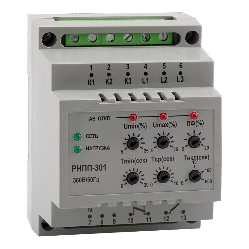 Реле контроля напряжения и фаз OptiDin РНПП-301-У3 | 114063 | КЭАЗ — КЭАЗ (Курский электроаппаратный завод)