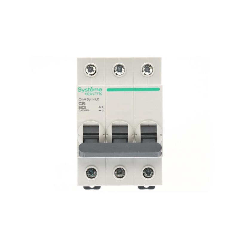 Выключатель автоматический трёхполюсный 20A C 6kA City9 | C9F36320 |Systeme Electric — миниатюра 3