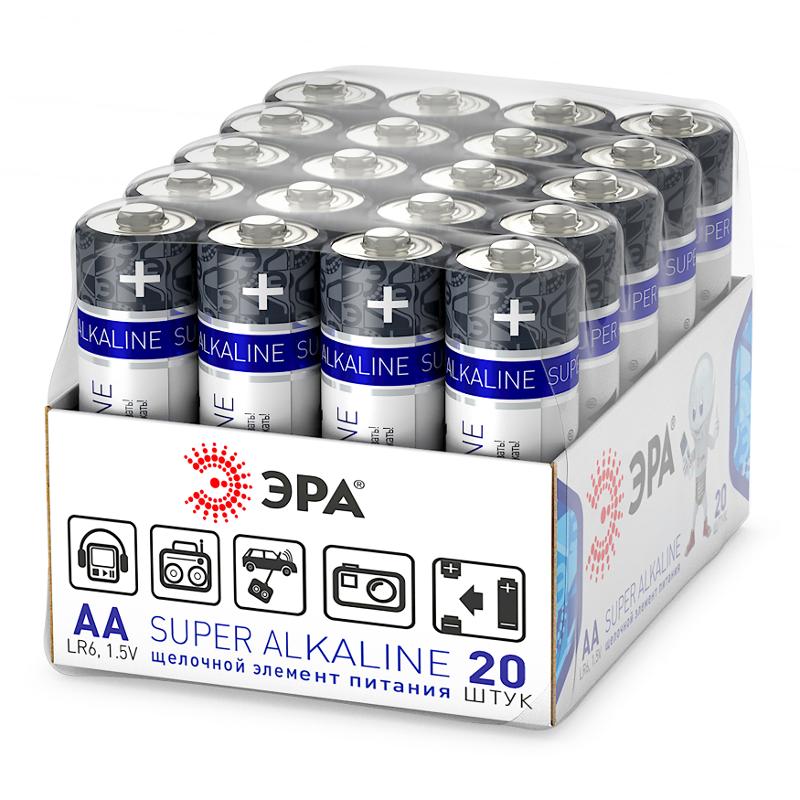 Батарейки LR6-20 bulk SUPER Alkaline (уп. 20шт) | Б0054623 | ЭРА — миниатюра 2