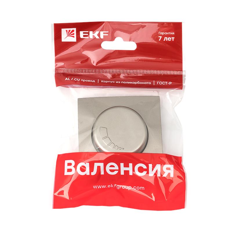 Валенсия лицевая панель светорегулятора 600W 220В кашемир EKF PROxima |  ESD06-L-101-40 |  EKF — миниатюра 2