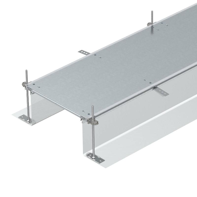 Секция кабельного канала OKA-G глухая, с фиксаторами 2400x400x240 мм (сталь) (OKA-G40040240R) | 7424064 | OBO Bettermann — OBO Bettermann