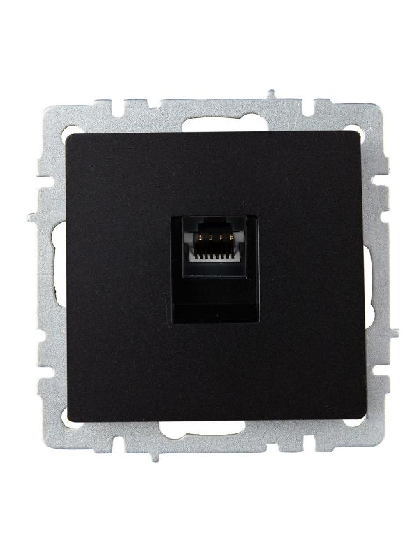 BRITE Розетка компьютерная RJ45 кат.6 РК11-БрЧ черный | BR-K10-2-K02 | IEK — миниатюра 2